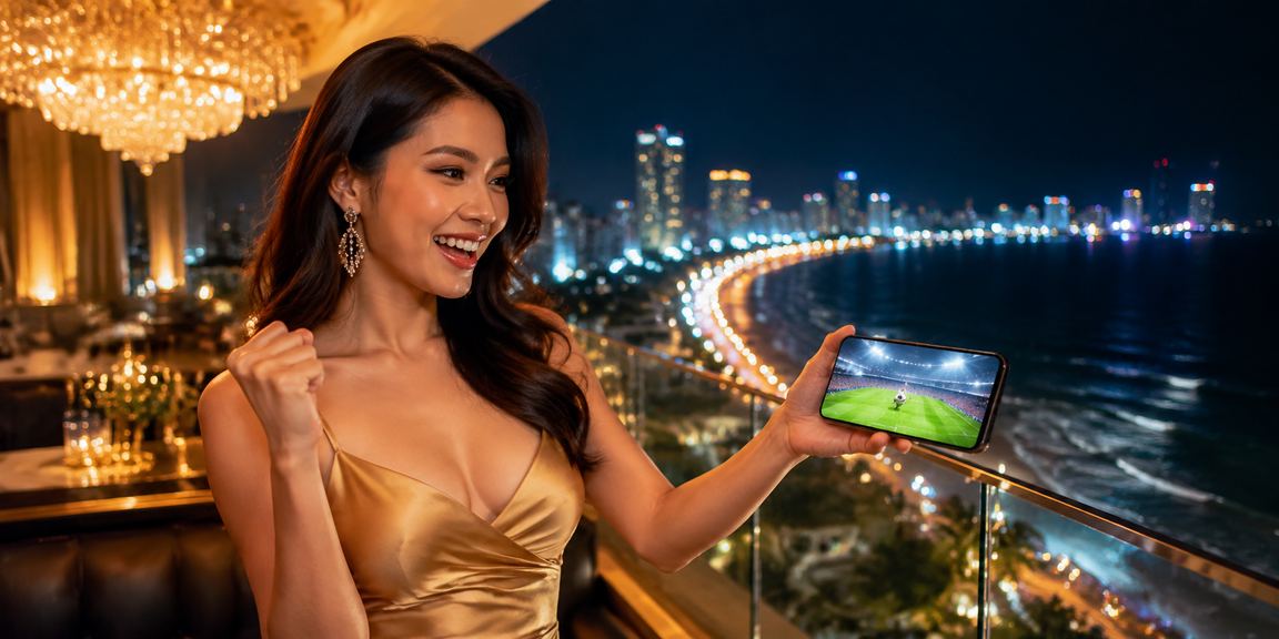 Người chơi casino trực tuyến trên điện thoại di động tại bãi biển Đà Nẵng